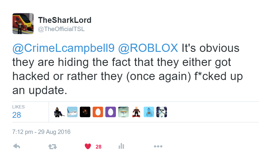 Roblox Shutting Down Tweet